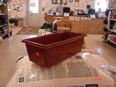14" X 7x4.19" flower box, clay colored